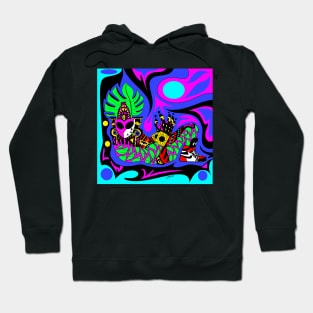 the infinity chac mool in mayan tropical sports wallpaper in sneakers style Hoodie